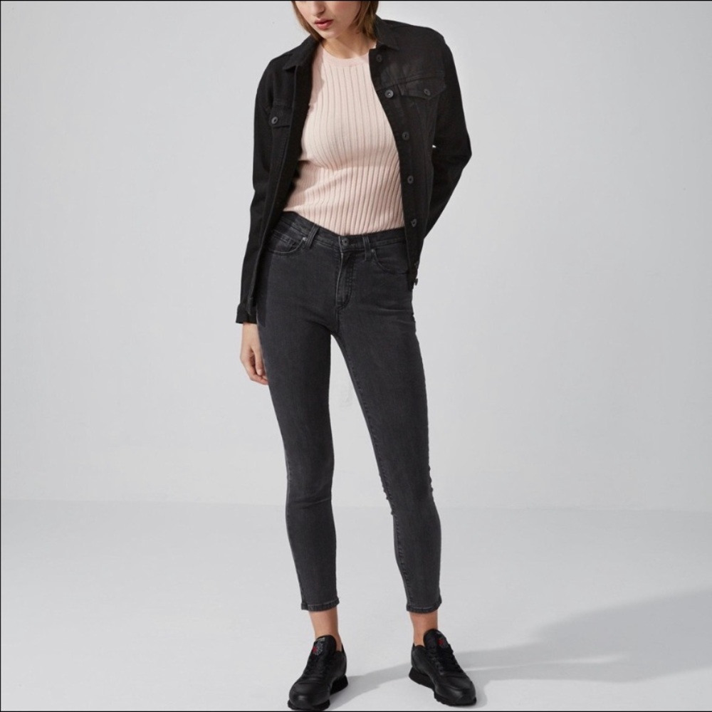 Frank And Oak Debbie Skinny jeans in washed black